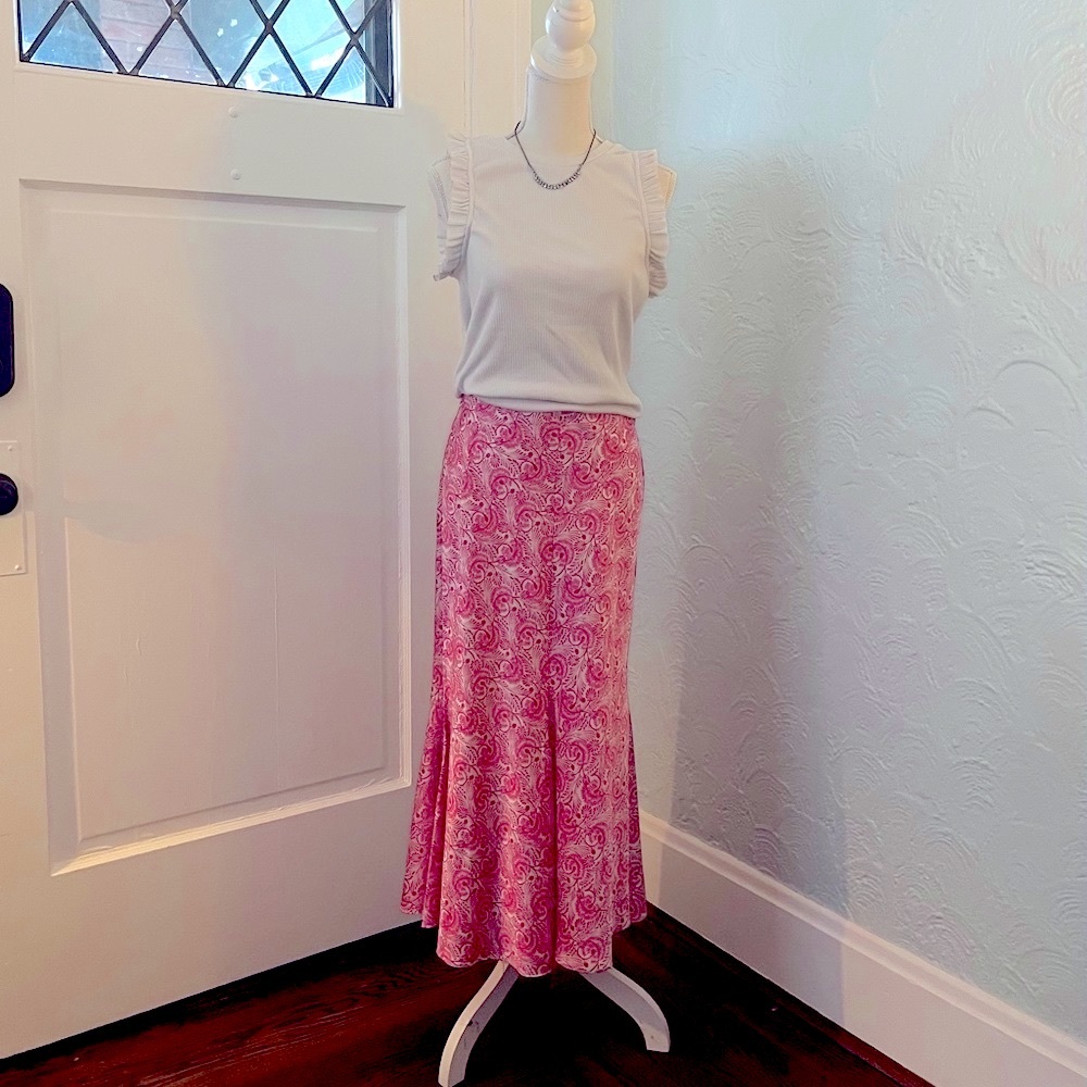 J.Crew Satin Paisley Flair Maxi Skirt - NWT